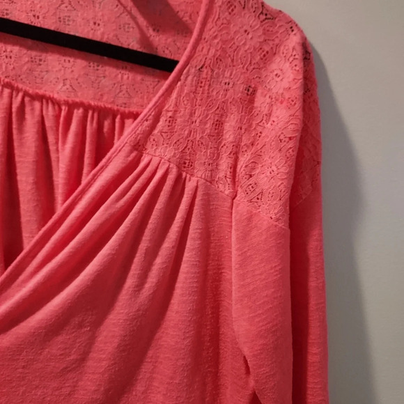 New Directions Pink Coral Open Front Long Sleeve Cardigan in Size XL - Picture 7 of 12